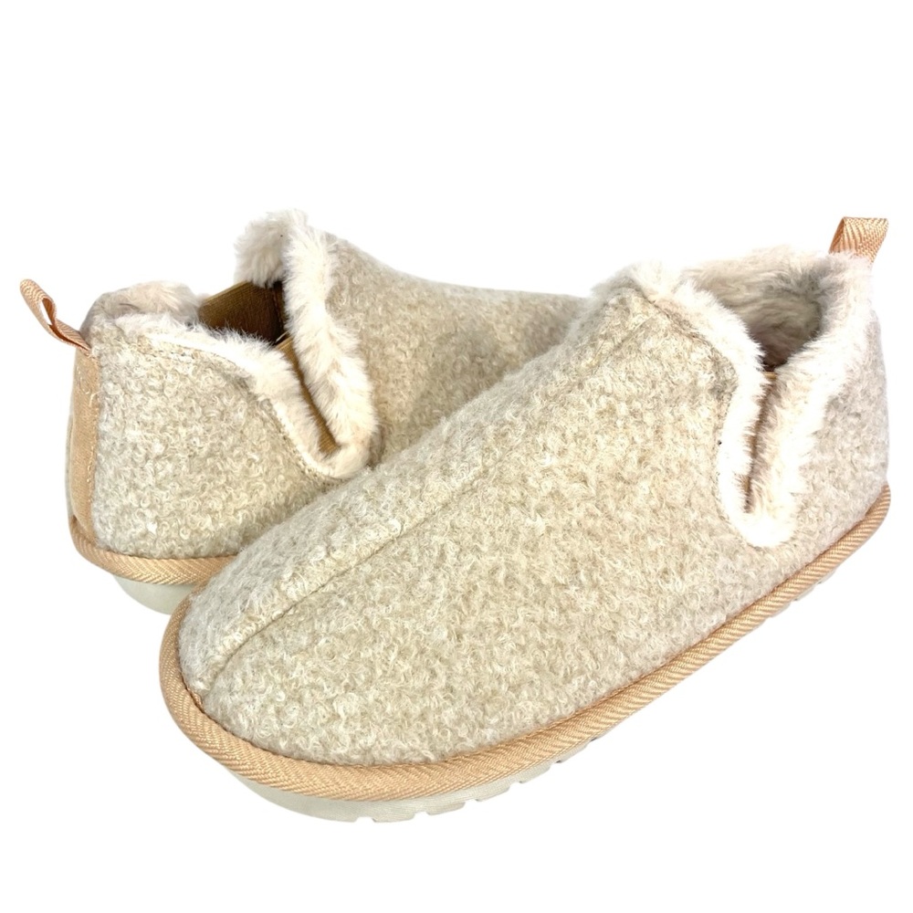 Cobian Cabrillo Slippers Womens 8 Cream Faux Shearling Cozy Indoor Outdoor